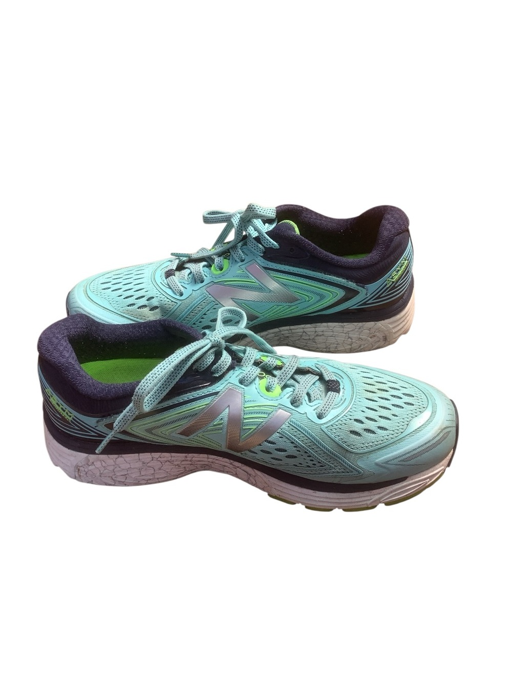 New Balance 860v8 Women’s Running Shoes Blue Aqua Lime Stability Sneakers Size 7